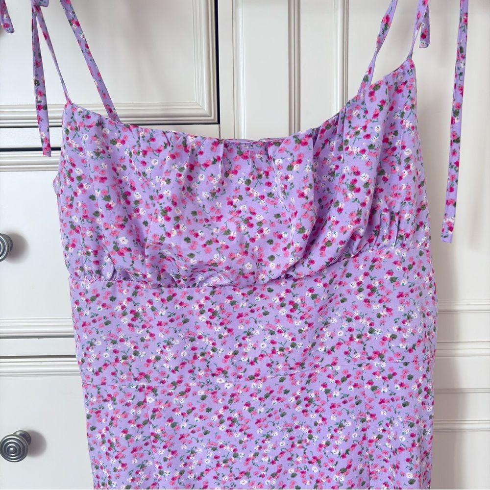 SHEIN Women’s Purple Floral Print Mini Sundress - Picture 6 of 16